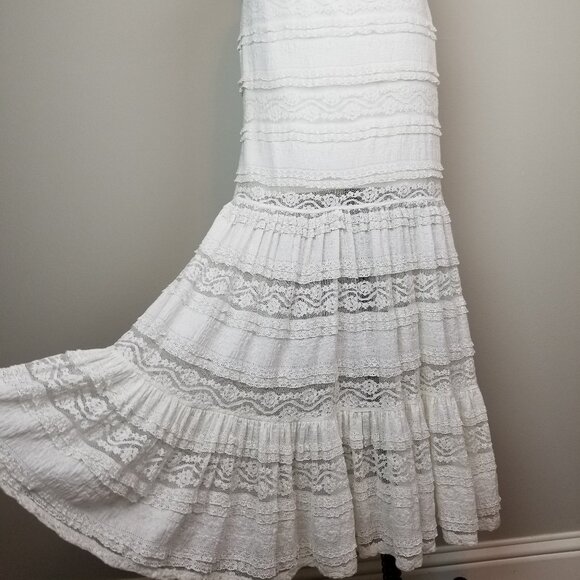 Torrid Romantic White Lace Maxi Skirt with Short Liner Women's Size 0 - Picture 1 of 6